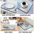 thumbnail image 4 of 2 Pack Washable Rubber Bohemian Vintage Floral Dish Drying Mats for Kitchen Counter Home Large Coffee Bar Pad Accessories and Decor for Utensils Stemware (2pcs 19.5''x12''), 4 of 6