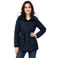 thumbnail image 3 of Wantdo Women's Plus Size Winter Parka Waterproof Padded Jacket Thickened Winter Coat with Removable Hood Navy XL, 3 of 9