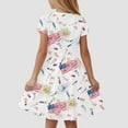 thumbnail image 6 of Gubotare 4th of July Kid Dress Star Toddler Girls Short Sleeve Dress Casual Summer Appliques Shirt Dresses (White,Size 13-14 Years), 6 of 6