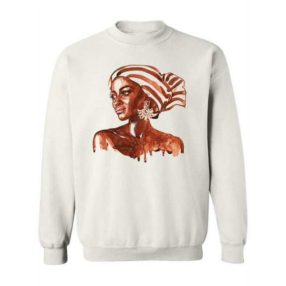 Beauty African Woman Portrait Sweatshirt Women -Image by Shutterstock, Female XX-Large