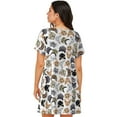 thumbnail image 2 of Japuie Cute Cats Print Women's Nightgown,Women's Short-sleeve Sleepwear,Short Sleeves Shirt,Casual Sleep Dress,Comfy Nightdress, Soft Nightgowns for Women-XX-Large, 2 of 6