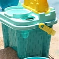 thumbnail image 4 of Juego de juguetes de arena de 9 piezas con pala, rastrillo, balde, molde de castillo y reloj de arena. Diversión en la playa para niños, 4 of 5