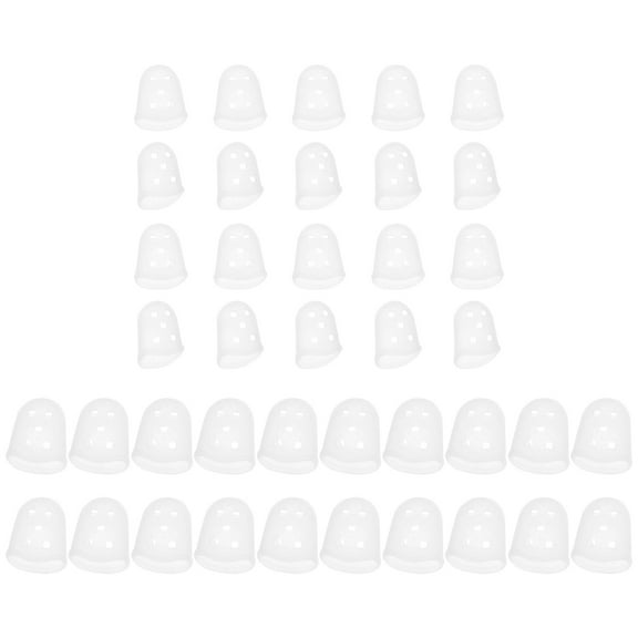 PBPBOX 40pcs Elastic Finger Protecting Covers Silicone Finger Protectors for Musical Performances
