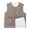 A_ Khaki, variant on Women's V Neck Snap Reversible Quilted Gilet, Flap Cargo Pockets, Fleece Lined Warm Outer for Mall Strolls Yellow M