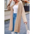 thumbnail image 2 of Womens Long Cardigan Sweaters Chunky Open Front Oversized Slouchy Knit Fall Trendy Coatigan Jackets Khaki L, 2 of 6