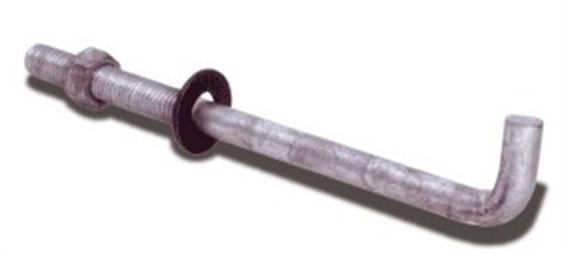 Grip-Rite 1212AB50 1/2 In. x 12 In. Bright Anchor Bolt with Round Washer (50 Ct.)