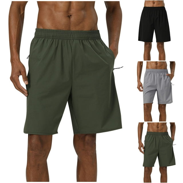 Yuyuzo Mens Shorts Drawstring Elastic Waisted Knee Length Lounge Shorts Drawstring Summer Casual Beach Shorts
