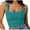 Green, variant on Timegard Womens Crop Tops Square Neck Sleeveless Solid Color Comfy Casual Going out Tank Tops Camis