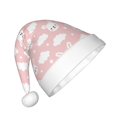 thumbnail image 2 of Fuzoiu Rabbit And Cloud Print Santa Hat Christmas Hat for kids,Santa Hats with Pompom, Unisex Xmas Holiday Hat for Christmas New Year Festive Party Supplies, 2 of 6