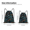 thumbnail image 2 of Saiise Little Fish Skeleton Pattern Sports Drawstring Backpack - String Swim Gym Bag with Wet Proof Pocket for Women&Men-Small, 2 of 6