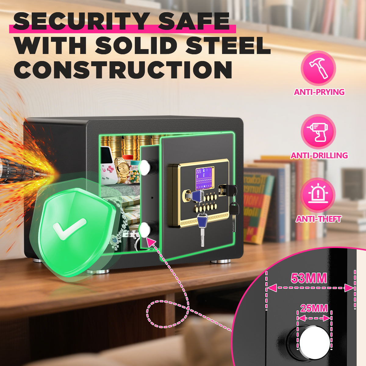 Sysenfo 1.5 Cu Ft Home Security Safe with Digital Keypad photo 6