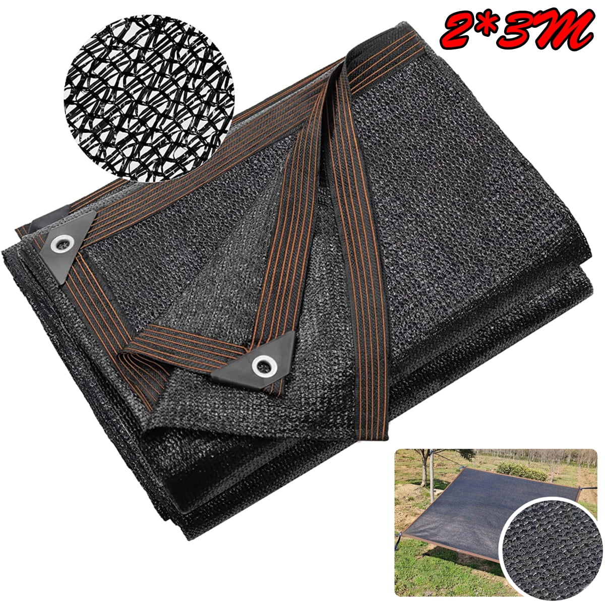 Sun block Shade Cloth Taped Edge Grommets for Flower Plant