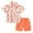 33Orange118, variant on XAOFW Boy's Outfits Sets Short Sleeve Crewneck Tropical Leaf Print T Shirts And Shorts Kids Two Piece Outfits Home Lounging Versatile Stylish Toddler Clothing Sets