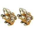thumbnail image 1 of 2 mini figuras de conejo de latón vintage, adorables figuras de conejo para decoración de escritorio, estatua de conejo con forma de conejo, adorable estatua de conejo de latón, adorno., 1 of 7