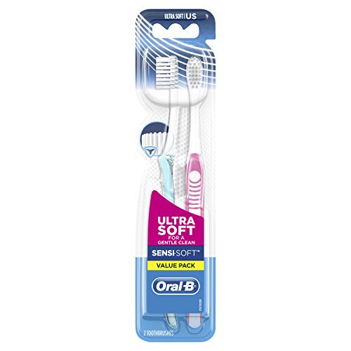 OralB SensiSoft Toothbrushes, Ultra Soft, 2 Count, 2 Pack Walmart