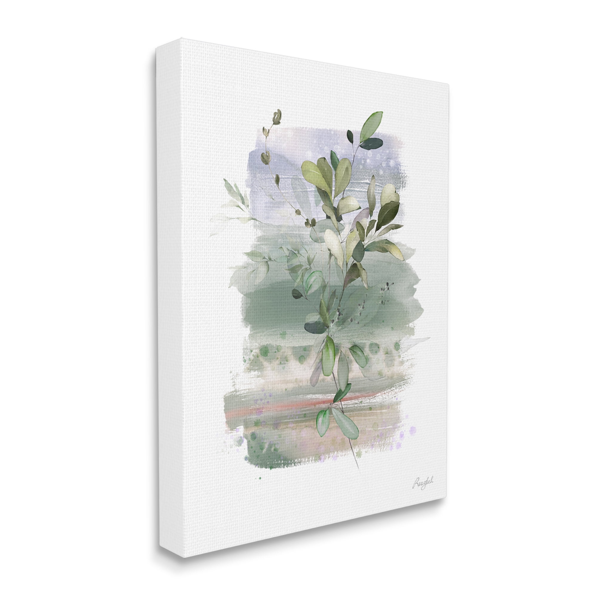 Stupell Industries Modern Country Herbs Botanical & Floral Painting Gallery Wrapped Canvas Art Print Wall Art, 24 x 30