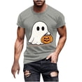thumbnail image 2 of Handshe T-Shirt à Col Rond à Manches Courtes pour Homme à Thème d'Halloween - Blouse Décontractée Stylée, 2 of 5