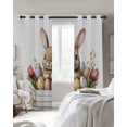 thumbnail image 4 of Bunny Eggs Easter Blackout Curtains for Bedroom Living Room Darkening Curtains 96 Inches Long Spring Botanical Blossom Motif Window Curtain 2 Panels Set Window Treatment Grommet Drapes 52"x96", 4 of 9