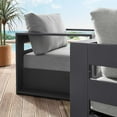 thumbnail image 6 of Modway Tahoe Outdoor Patio Powder-Coated Aluminum 2-Piece Armchair Set in Gray Gray, 6 of 7