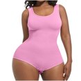 thumbnail image 2 of Yuyuzo Justaucorps Grande Taille pour Femmes Contrôle du Ventre Combinaisons Sans Manches Col Rond Lissage des Fesses Compression Ajustée Shapewear, 2 of 4