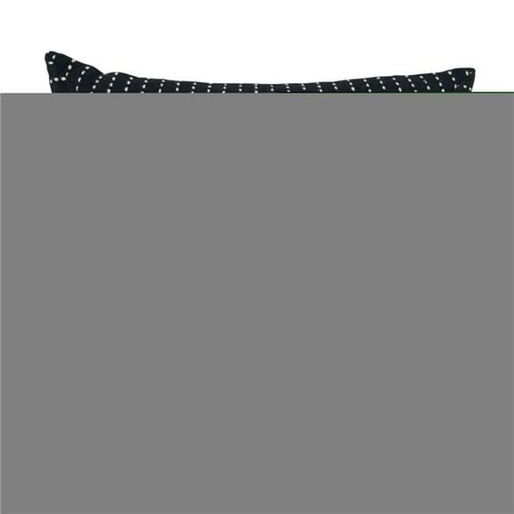 Saro 5034.BK18SC 18 in. Patchwork Stitch Square Throw Pillow Cover, Black