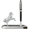 thumbnail image 3 of Matashi Chrome Plated Executive Desk Set With Pen and Silver Horse Ornament by, 3 of 3