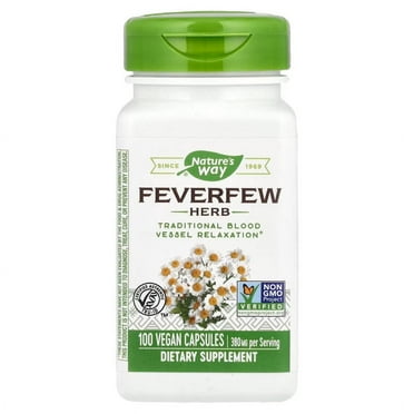 Nature's Way Feverfew Herb - 100 Vegan Capsules