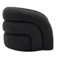 thumbnail image 3 of Boucle Swivel Barrel Chair, No Assembly Round Upholstered Armchair Accent Chair Single Sofa Chair for Living Room-Gray, 3 of 6