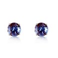thumbnail image 4 of Galaxy Gold 0.95 Carat 14k Solid White Gold Tanzanite Stud Earrings, 4 of 5