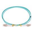 thumbnail image 1 of Unique Bargains 2 Meters 6.5Ft Fiber Patch Cable Multimode LC-LC OM4 LSZH Fiber Optic Jumper Green For Network Transceiver,1Pcs, 1 of 6