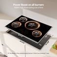 thumbnail image 4 of Tecasa 30 Inch 4 burners Induction Cooktop, 7400 W Built-In Stove Top with Boost Function and Touch Control,Black, 4 of 12