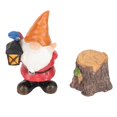 thumbnail image 2 of Miniature Gnomes Statue Set Synthetic Resin Garden Statue Accessories Waterproof Sunproof Gnomes Decoration for Indoor Outdoor, 2 of 5