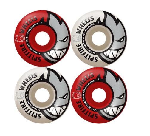 Roues Skateboard Spitfire Bighead - Set De 4 - Blanc - Pour Street Et Park