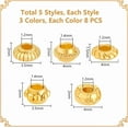 thumbnail image 2 of 120Pcs 14K Gold Plated Spacer Beads 5 Styles 3 Colors Spacer Beads Rondelle Loose Beads Metal Beads for DIY Craft Necklace Bracelet Jewelry Making(Golden Silver Light Gold), 2 of 6
