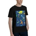 thumbnail image 2 of Bingfone Dinosaur In Space Men'S Loose Fit Short-Sleeve Pocket T-Shirt, 2 of 7