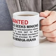 thumbnail image 6 of CafePress - Evil Genius Seeks Minions Mug - 11 oz Ceramic Mug - Novelty Coffee Tea Cup, 6 of 6