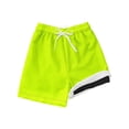 thumbnail image 3 of Ticikt Boys Casual Elevated Fit Drawstring Waist Shorts for Play UltraComfort High Rise Stretchy Knit Sport Flex Pants for Boys,Color:Yellow, 3 of 4
