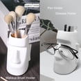 thumbnail image 5 of Portalápices para escritorio, portalápices con soporte para gafas, portalápices de maquillaje, accesorios de escritorio, organizador para la escuela y el hogar (blanco), 5 of 5