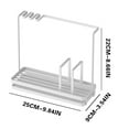 thumbnail image 1 of bbymog Kitchen Storage Detachable Drip Tray Kitchen Sink Brush and Sponge Organizer White, 1 of 6