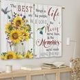 thumbnail image 3 of Rustic Sunflower Vase Kitchen Curtains Farmhouse Flower Floral Quotes Inspirational Small Short Cafe Window Curtains Wooden Hummingbird Bathroom Drapes Treatment Tier Curtains(27.5x39 Inch), 3 of 6