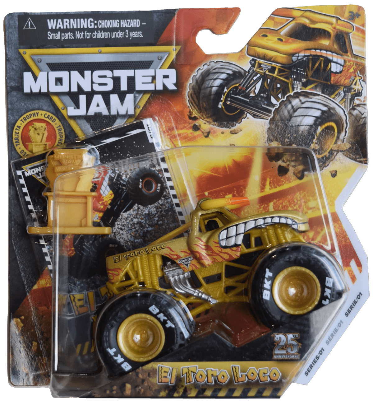 Monster Jam 1:72 8 Pack Zombie El Toro Loco Sparkle Smash