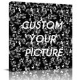 thumbnail image 2 of Black Botanical Wall Art Painting on Canvas, Pastoral Spring Floral Classic Black Canvas Art Home Prints Wall Art Framed Modern Artwork for Living Room Bedroom Wall Decor 16x16in, 2 of 9