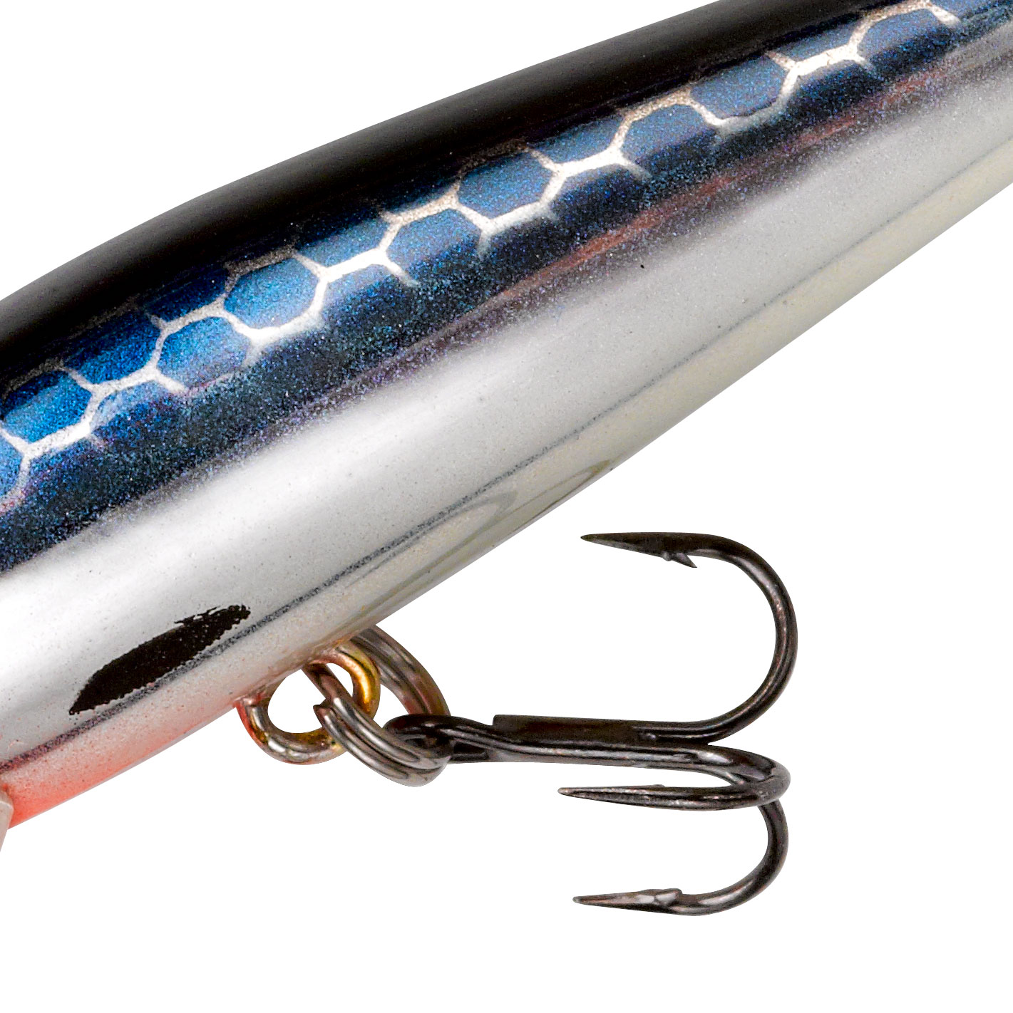 Rebel Track Down Minnow Slick Slow Sinking Slick Black Minnow 1 5/8" 3/32 oz.
