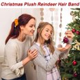 thumbnail image 4 of 6 Christmas scrunchies Elk stretch headband Sparkly Christmas ponytail, 4 of 5