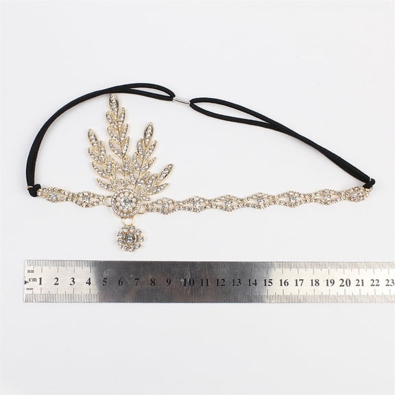 MSJUHEG Crown of Thorns Headpiece,Top Knot Headband,Beaded Headband,Rhinestone Headband,Boho Headbands,Headband Pendant Bridal Headpiece Lady Gold One Size