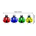 thumbnail image 2 of Metal Ladybug Wall Art Decor, Realistic Hanging Beetle Sculpture for Garden Fence and Living Room, Outdoor Yard Decoration Metal Insect Craft, Yellow, 2 of 5
