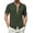 Army Green, variant on Mens Summer Beach Shirt Knit Crochet Button Down Shirts Short Sleeve Retro Lightweight Hawaiian Shirt Fashion Resort Wear