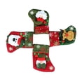 thumbnail image 3 of Christmas Joy, Set of 4, 3D Christmas Theme Stockings Gift & Candy Bag & Tableware Holder Ornament Animated Santa Reindeer Snowman Dog, Snowflake, Set of 4, 3 of 11