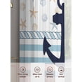 thumbnail image 6 of Ship Anchor Sheer Curtains 72 Inch Long 2 Panels, Ocean Starfish Rope Shell Light Filtering Rod Pocket Curtains, Sheer Voile Drapes for Living Room Bedroom, 52"x72", 6 of 8