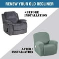 thumbnail image 3 of Super Stretch Recliner Couch Covers Chair Cover Form Fitted Non Slip Reclining Slipcovers for Standard Large Recliner, Soft Thick, 3 of 7